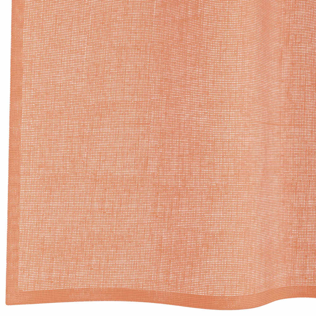Voile Curtains with Loops 2 pcs Terracotta 140x225 cm