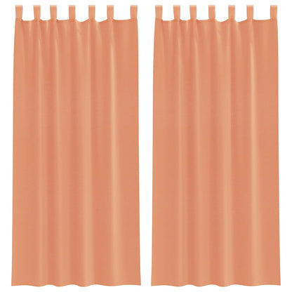 Voile Curtains with Loops 2 pcs Terracotta 140x245 cm