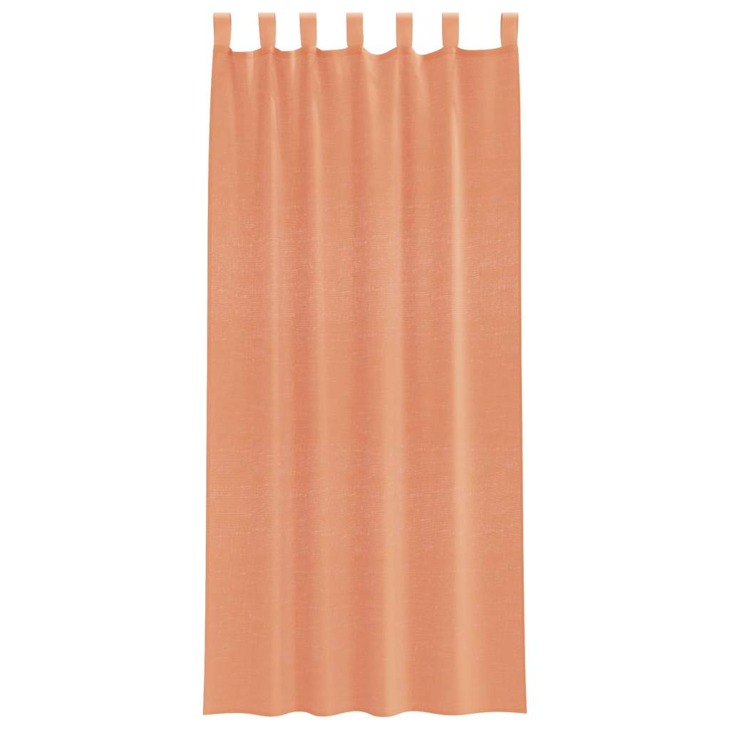 Voile Curtains with Loops 2 pcs Terracotta 140x245 cm