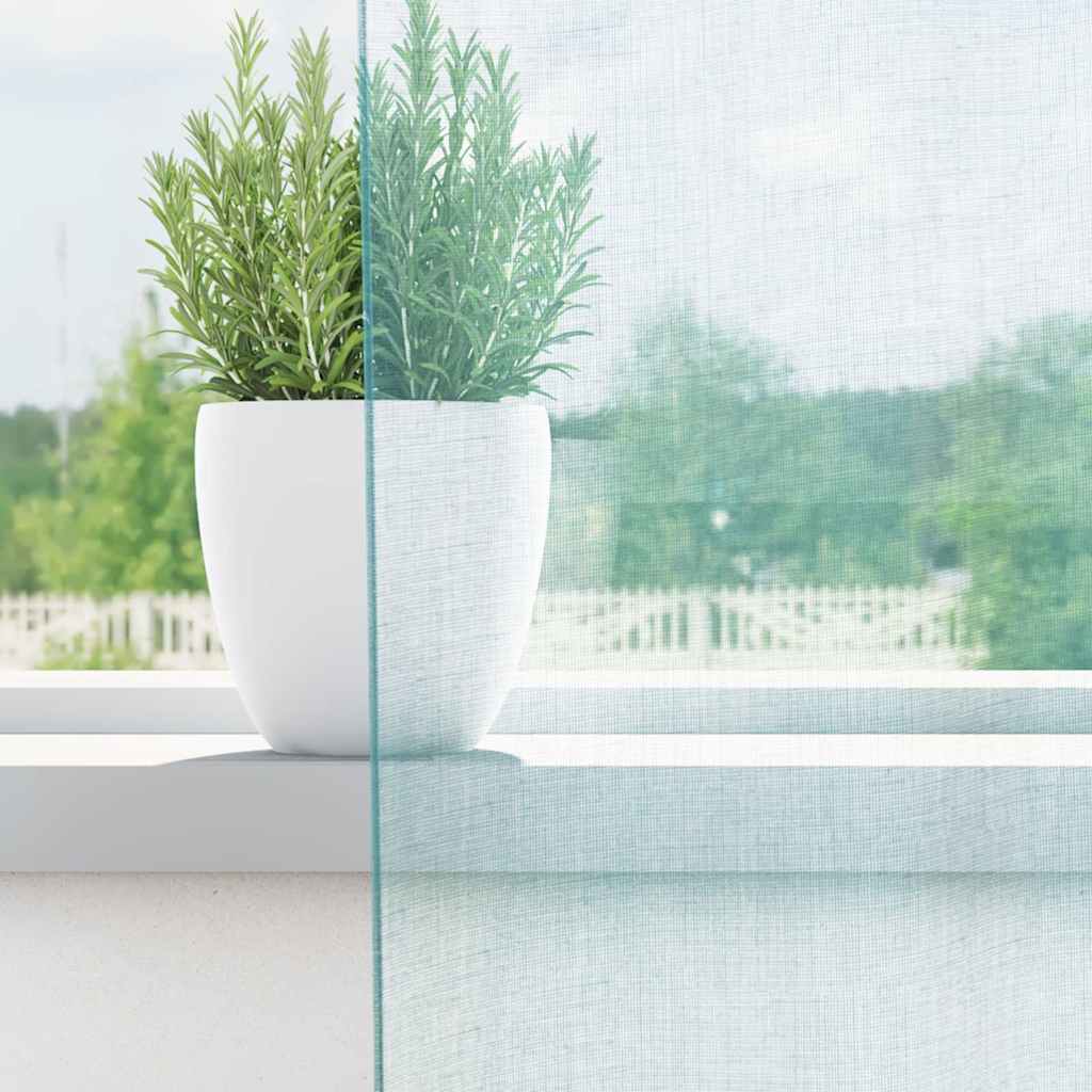 Voile Curtains with Loops 2 pcs Turquoise 140x140 cm