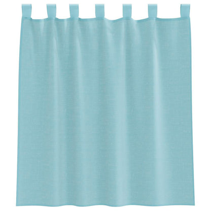Voile Curtains with Loops 2 pcs Turquoise 140x140 cm