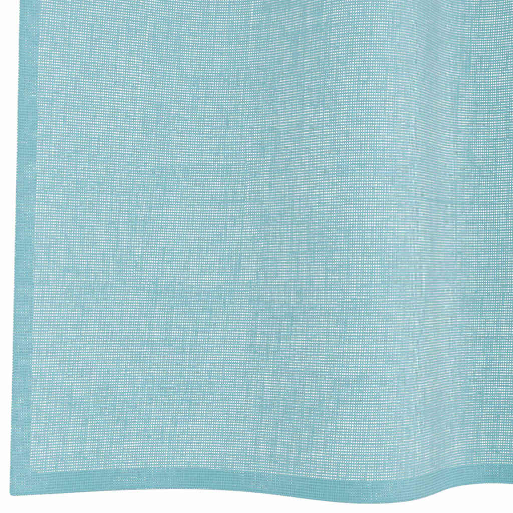 Voile Curtains with Loops 2 pcs Turquoise 140x140 cm