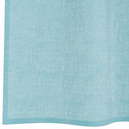 Voile Curtains with Loops 2 pcs Turquoise 140x140 cm