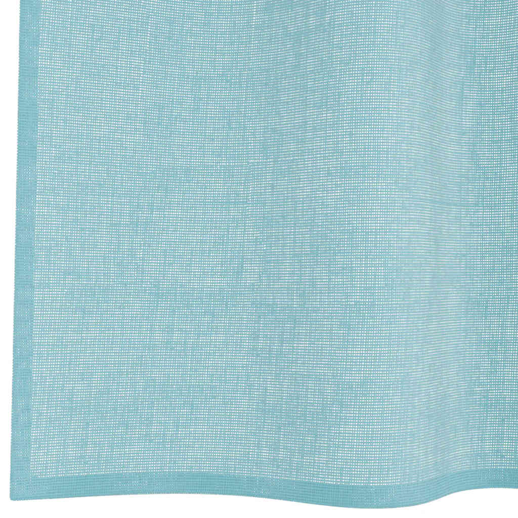 Voile Curtains with Loops 2 pcs Turquoise 140x175 cm