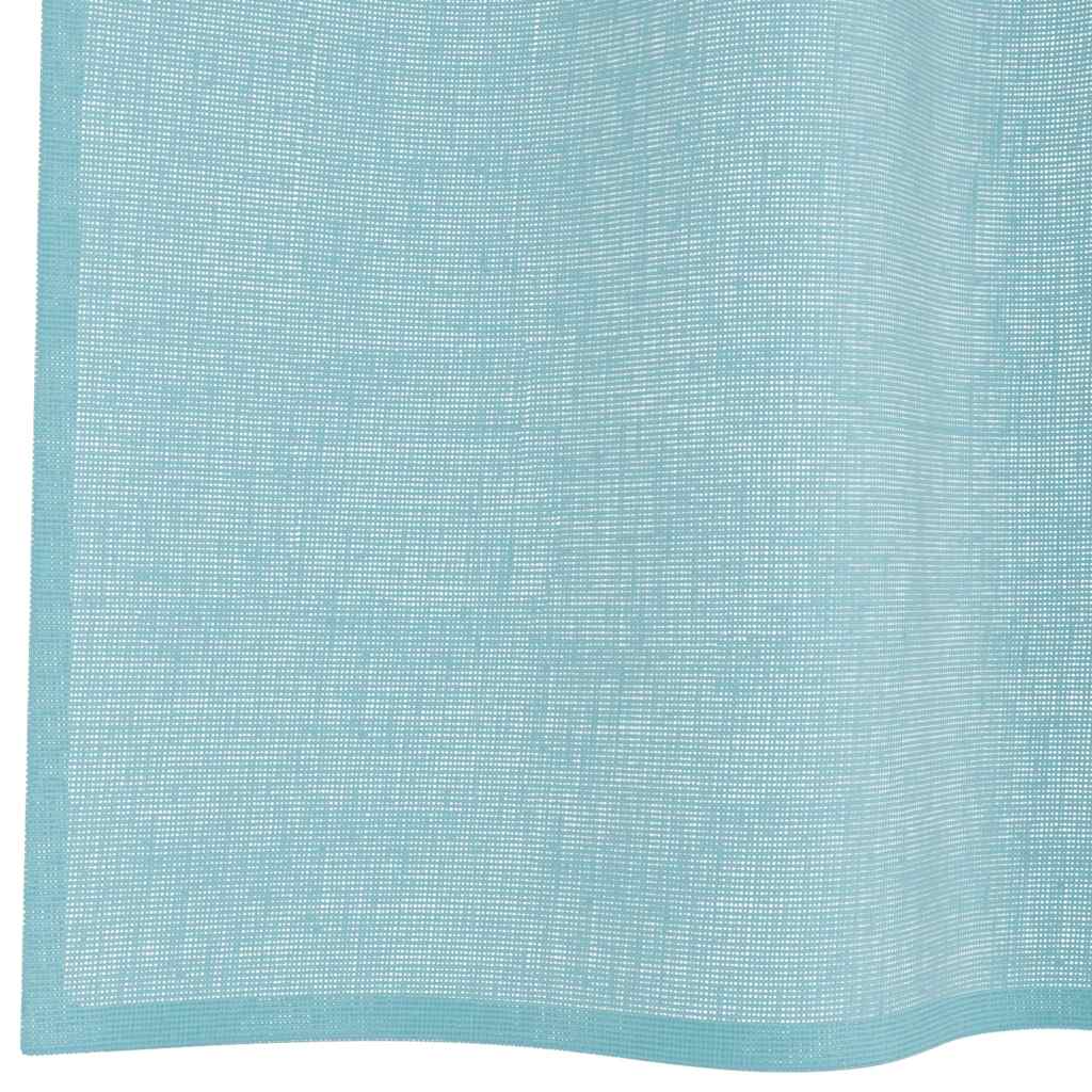 Voile Curtains with Loops 2 pcs Turquoise 140x225 cm
