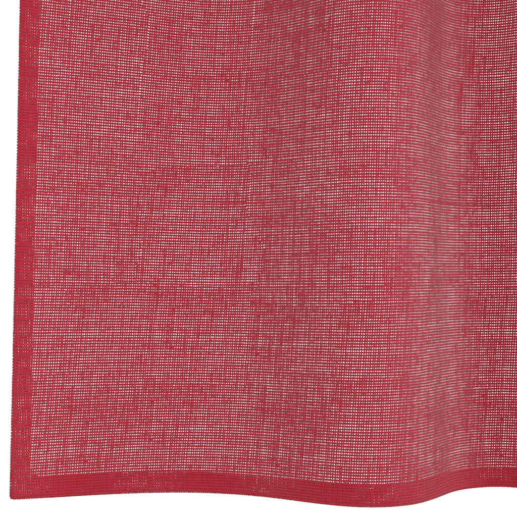 Voile Curtains with Loops 2 pcs Wine Red 140x225 cm