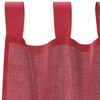 Voile Curtains with Loops 2 pcs Wine Red 140x245 cm