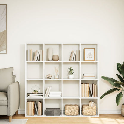 Book Cabinet White 137,5x29x137,5 cm Engineered Wood