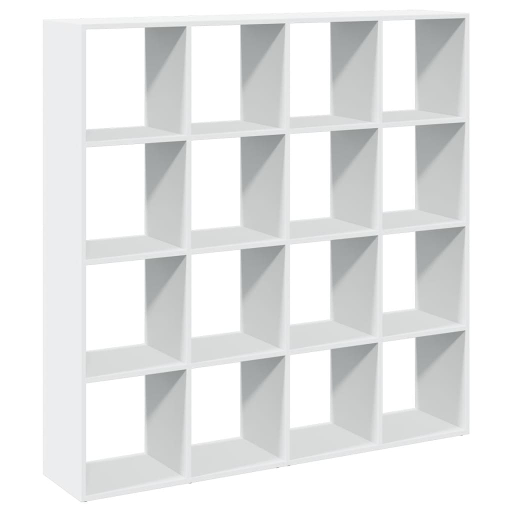 Book Cabinet White 137,5x29x137,5 cm Engineered Wood