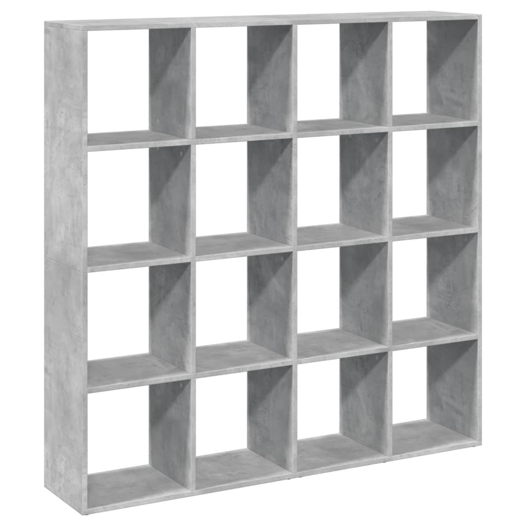 Book Cabinet Concrete Grey 137,5x29x137,5 cm Engineered Wood