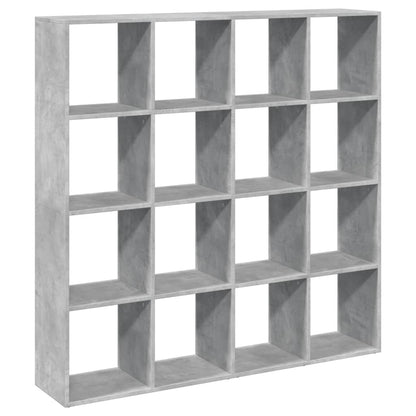 Book Cabinet Concrete Grey 137,5x29x137,5 cm Engineered Wood