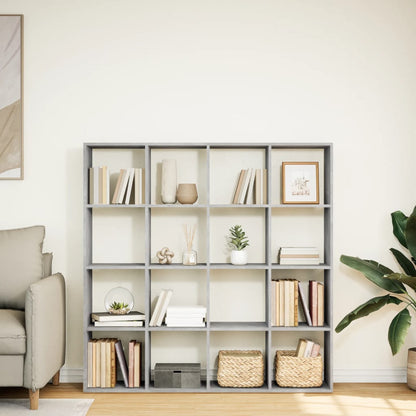 Book Cabinet Concrete Grey 137,5x29x137,5 cm Engineered Wood