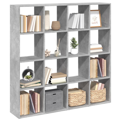 Book Cabinet Concrete Grey 137,5x29x137,5 cm Engineered Wood