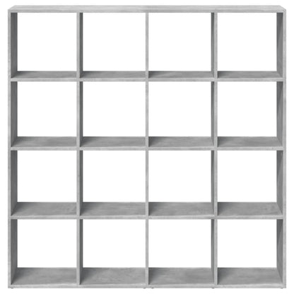 Book Cabinet Concrete Grey 137,5x29x137,5 cm Engineered Wood