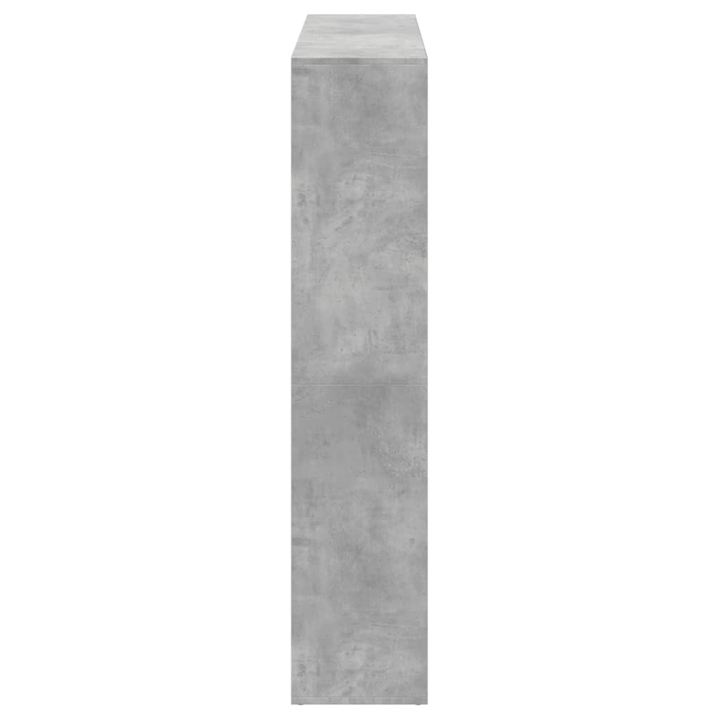 Book Cabinet Concrete Grey 137,5x29x137,5 cm Engineered Wood