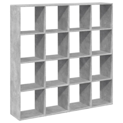 Book Cabinet Concrete Grey 137,5x29x137,5 cm Engineered Wood