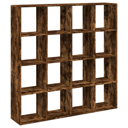 Book Cabinet Smoked Oak 137,5x29x137,5 cm Engineered Wood