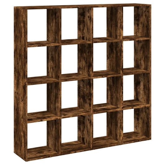 Book Cabinet Smoked Oak 137,5x29x137,5 cm Engineered Wood
