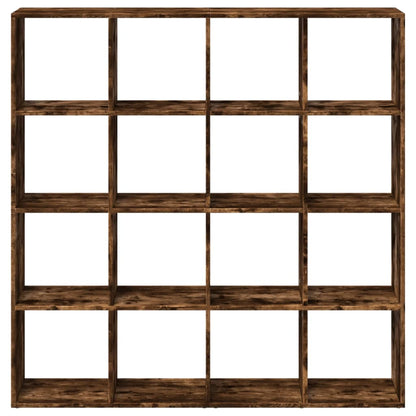 Book Cabinet Smoked Oak 137,5x29x137,5 cm Engineered Wood