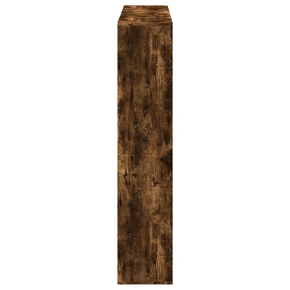 Book Cabinet Smoked Oak 137,5x29x137,5 cm Engineered Wood