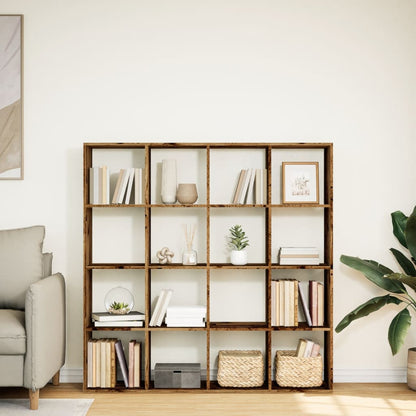 Book Cabinet Old Wood 137,5x29x137,5 cm Engineered Wood