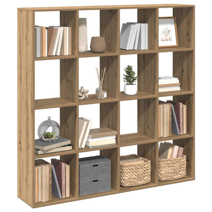 Book Cabinet Artisian Oak 137,5x29x137,5 cm Engineered Wood