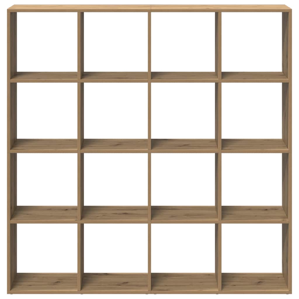 Book Cabinet Artisian Oak 137,5x29x137,5 cm Engineered Wood