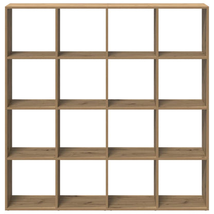 Book Cabinet Artisian Oak 137,5x29x137,5 cm Engineered Wood