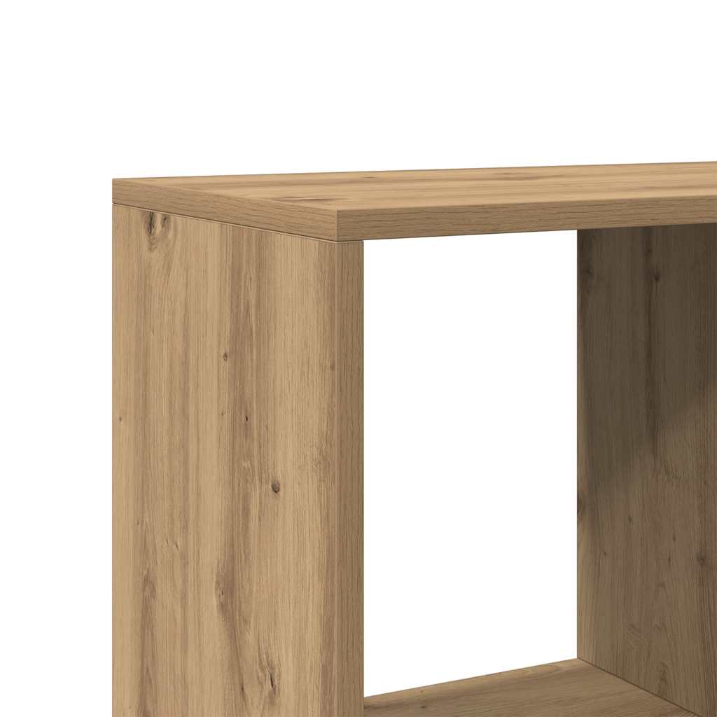 Book Cabinet Artisian Oak 137,5x29x137,5 cm Engineered Wood