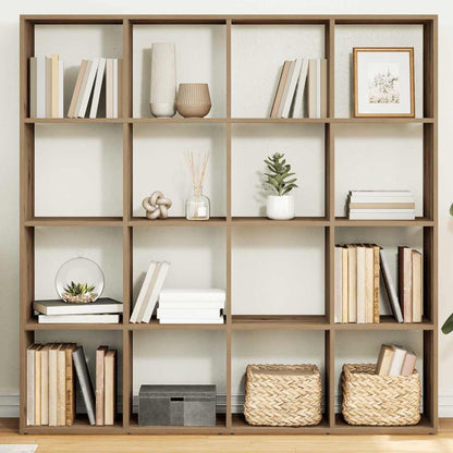 Book Cabinet Artisian Oak 137,5x29x137,5 cm Engineered Wood