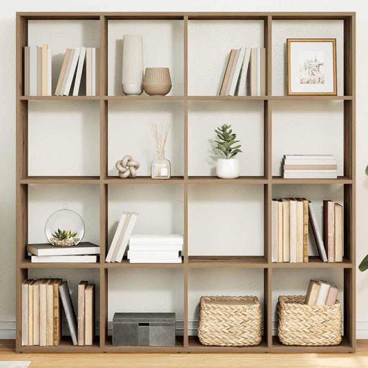 Book Cabinet Artisian Oak 137.5x29x137.5 cm Engineered Wood