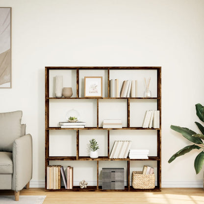 Book Cabinet Smoked Oak 132x29x141,5 cm Engineered Wood