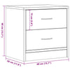 Bedside Cabinet Artisian Oak 40x30x40 cm Engineered Wood