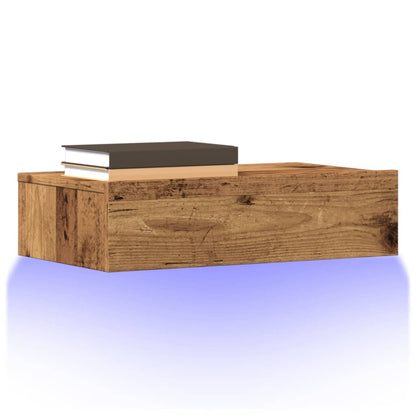TV Cabinets with LED Lights 2 pcs Old Wood 60x35x15.5 cm