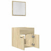 2 Piece Bathroom Furniture Set Sonoma Oak Engineered Wood