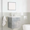 2 Piece Bathroom Furniture Set Concrete Grey Engineered Wood