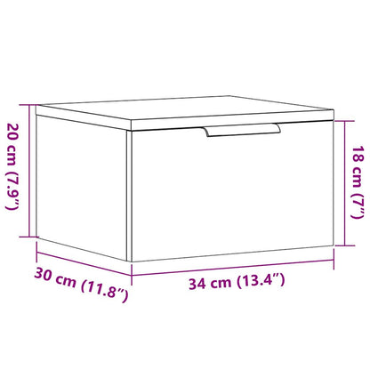 Wall-mounted Bedside Cabinet Artisan Oak 34x30x20 cm