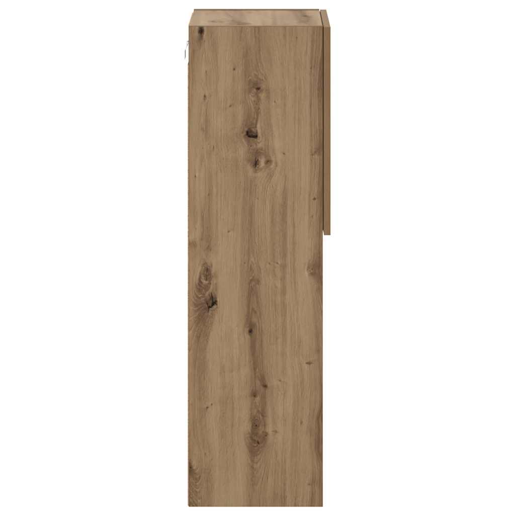 TV Cabinet with LED Lights Artisian Oak 30.5x30x102 cm