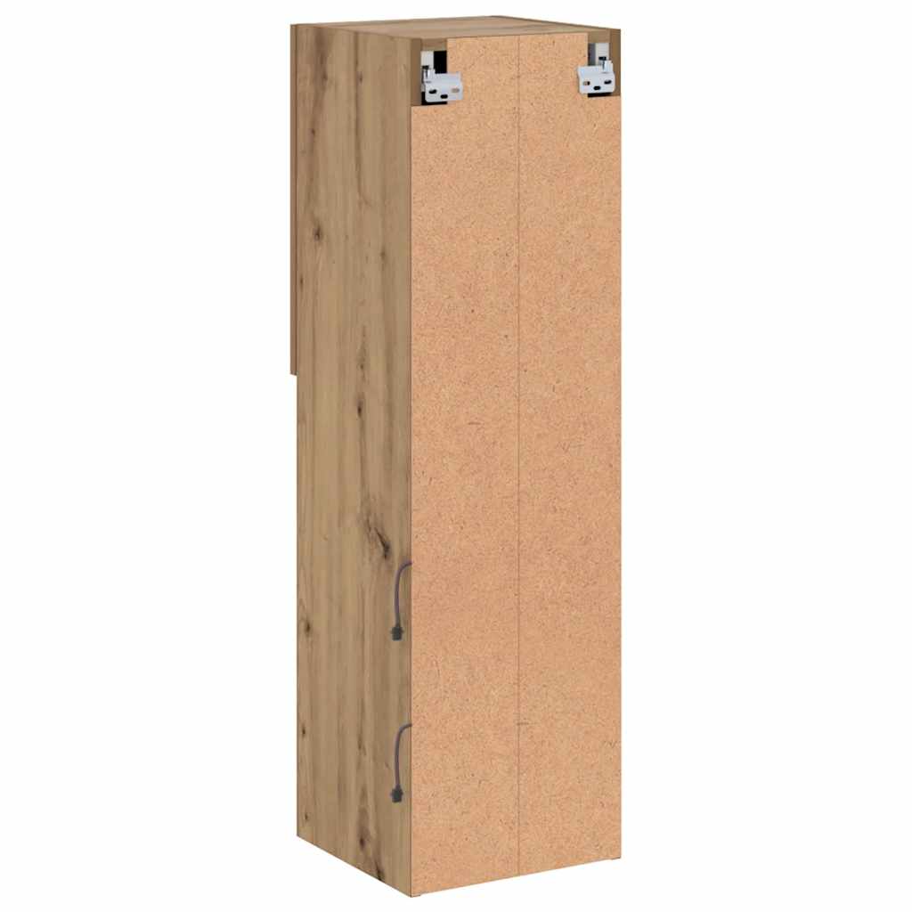 TV Cabinets with LED Lights 2 pcs Artisian Oak 30.5x30x102 cm