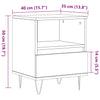 Bedside Cabinet Artisan Oak 40x35x50 cm Engineered Wood