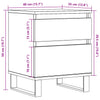 Bedside Cabinet Artisan Oak 40x35x50 cm Engineered Wood