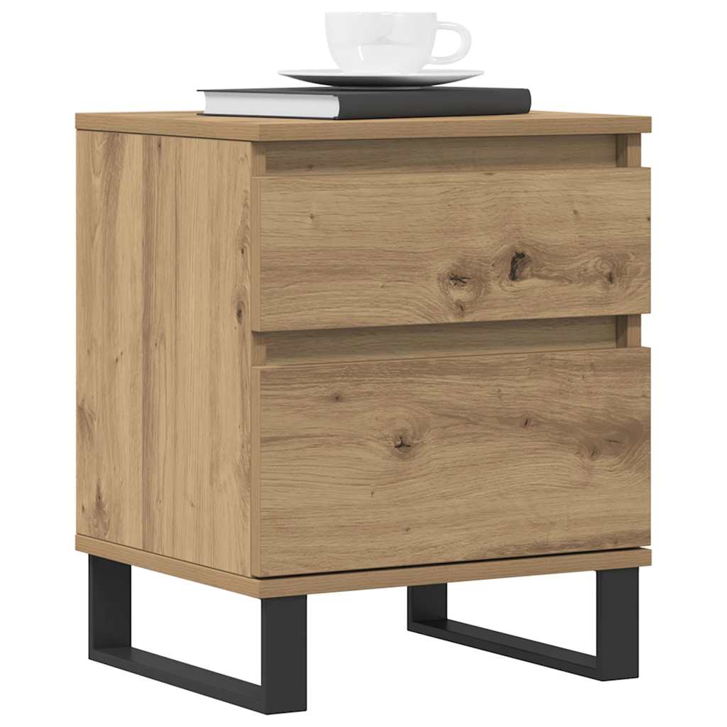 Bedside Cabinets 2 pcs Artisan Oak 40x35x50 cm Engineered Wood