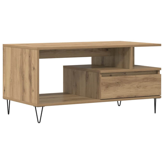 Coffee Table Artisan Oak 90x49x45 cm Engineered Wood