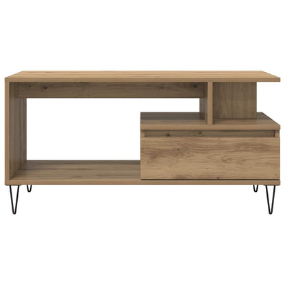 Coffee Table Artisan Oak 90x49x45 cm Engineered Wood