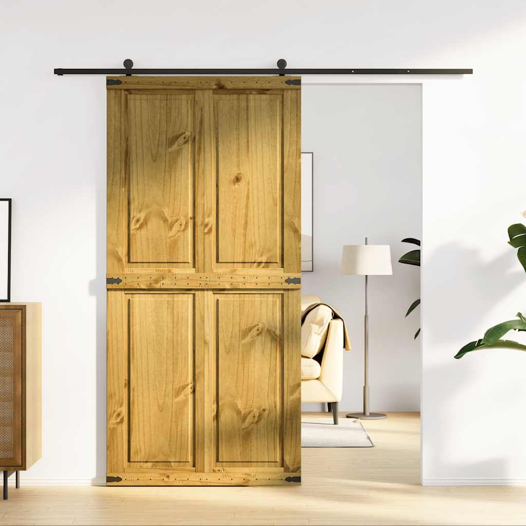 Barn Door CORONA 100x210 cm Solid Wood Pine