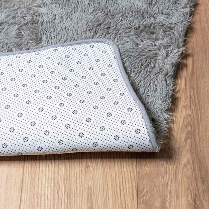 Shaggy Rug High Pile NAVARRA Light Grey 60x100 cm Polyester