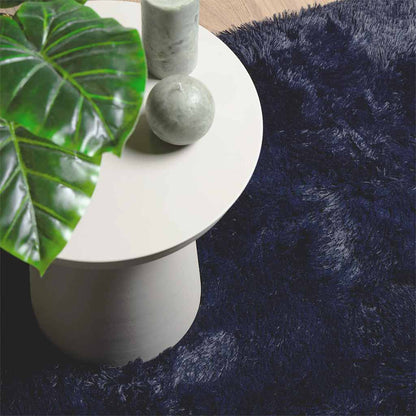 Shaggy Rug High Pile NAVARRA Navy 60x100 cm Polyester