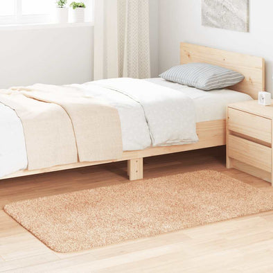 Shaggy Rug High Pile NAVARRA Beige 80x150 cm Polyester