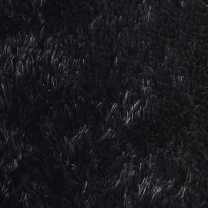 Shaggy Rug High Pile NAVARRA Black 80x150 cm Polyester