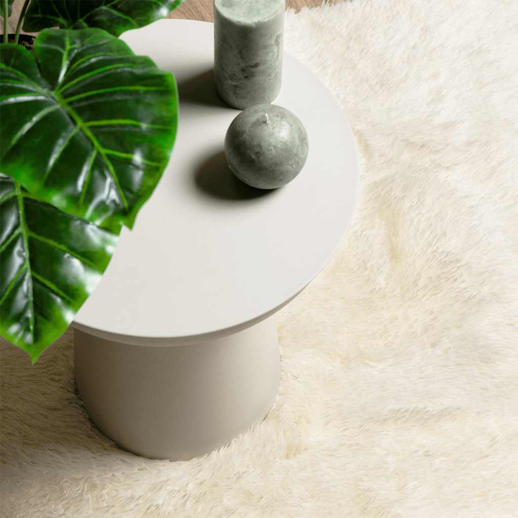 Shaggy Rug High Pile NAVARRA Cream 80x150 cm Polyester